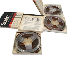 Lot 3 Vtg Scotch Brand Magnetic 5&quot; Reel Recording Tapes RB5 Box Retro 600ft 1.5M - £26.09 GBP