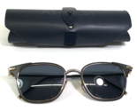 Thom Browne Sunglasses TB-107-A-T-BLK-GLD Black Gold Square Frames w Blu... - £550.20 GBP