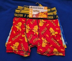 Pokemon Boys 4 Pack Boxer Briefs Size L (10-12) NIP Pikachu - £10.63 GBP