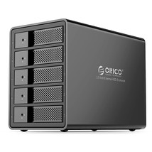ORICO 5 Bay Raid USB 3.0 to SATA External Hard Drive Enclosure Aluminum Alloy fo - £309.13 GBP