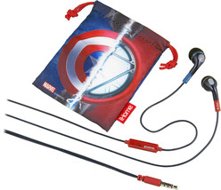 NEW iHome Marvel Captain America Civil War Noise-Isolating Earbuds Vi-M15CWFXv2 - £11.29 GBP