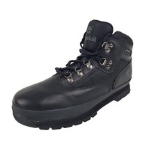  Timberland Euro Mid Hiker Black 96948 Boys Boots Leather Waterproof Size 6.5 - £39.56 GBP