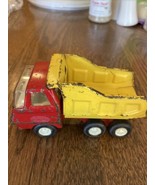 Vintage 6 Wheel Tonka Dump Truck Red Cab Yellow Dump Bed Pressed Steel #... - $19.95 CAD