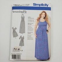 Simplicity 1800 Sewing Pattern Womens Tops Dresses in Two Lengths 20W-28W Uncut - £5.43 GBP