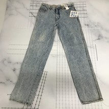 Vintage Corniche Jeans Mens 33x32 Acid Washed Blue Dollar Signs High Ris... - $74.44
