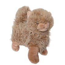 Vintage Brown Persian Kitty Cat Realistic Plush Stuffed Animal Standing 13.5&quot; - £56.57 GBP