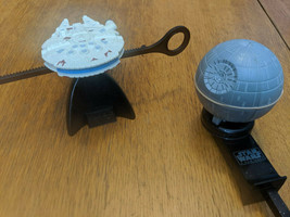 STAR WARS han solo spinning toy lot millenium falcon + death star - £15.85 GBP