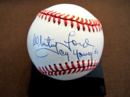Whitey Ford 1961 Cy Young &amp; Ws Mvp Yankees Hof Signed Auto Vtg Oal Baseball Jsa - £238.86 GBP