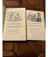 Antique Book Lot Beth Brown Wonderful World of Dogs &amp; Cats 1961 Vintage ... - $20.90