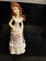 Quinceanera Cake Topper Large Figure White Dress - £7.80 GBP