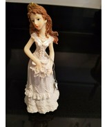 Quinceanera Cake Topper Large Figure White Dress - $186.04 MXN