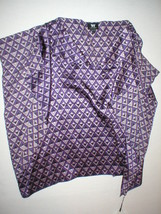 NWT $228 W Worth NY Womens P XS Top Designer New York Blouse Silk Purple... - $225.72