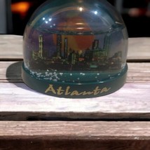 Vintage 2001 Atlanta Georgia Souvenir Skyline Plastic Snow Globe Peach GUC - $13.04