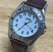 Vintage LTD Mens Silver White Japan Movt Analog Quartz Watch~New Battery - £14.85 GBP