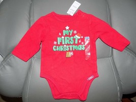 THE CHILDREN&#39;S PLACE MY FIRST CHRISTMAS RED ONE PIECE SIZE 0/3 MONTHS NEW - $12.96