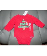 THE CHILDREN&#39;S PLACE MY FIRST CHRISTMAS RED ONE PIECE SIZE 0/3 MONTHS NEW - €14,12 EUR