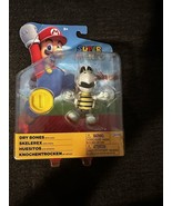 Jakks Pacific World of Nintendo Super Mario Dry Bones w Coin 4” Figure N... - $300.68 MXN