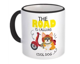 Corgi Dog For Motorcyclist Rider : Gift Mug Scooter Biker Funny Animal Pet Retro - £12.78 GBP
