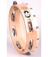CB Tambourine-8&quot;-Wood Ring Frame-Skin Head-Percussion Music Instrument-J... - $18.69