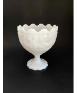 Vintage Napco Milk Glass Pedestal Compote Candy Dish Planter #1185 USA - £10.05 GBP