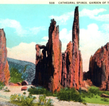 Cathedral Spires Colorado Springs Garden Of The Gods Postcard Vintage - $12.49