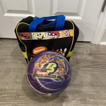 Rugrats 2002 Bowling Ball &amp; Nickelodeon Storage Bag Youth 7 Lb Engraved &quot;Nick&quot; - £48.33 GBP