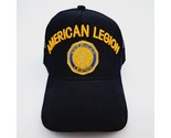 American Legion Mesh Black Hat Cap Embroidered Strapback - £9.34 GBP