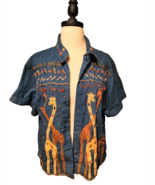 New Direction Women&#39;s Top Embroidered Button Down Size XL Vintage - €19,58 EUR