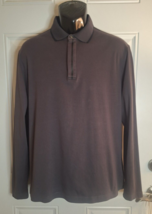 Bugatchi Long Sleeve Collared 4 Button Down Pullover Men&#39;s Shirt Size Large - £20.91 GBP