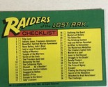 Raiders Of The Lost Ark Trading Card Indiana Jones 1981 #88 Checklist - $1.97