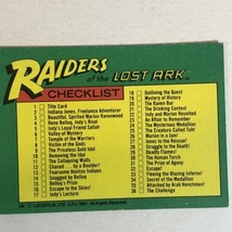 Raiders Of The Lost Ark Trading Card Indiana Jones 1981 #88 Checklist - £1.55 GBP