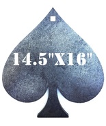 16&quot; 3/8&quot; AR500 Steel Shooting Target Cowboy Action CAS Spade Silhouette 1pc - $95.03