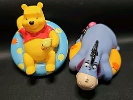Vintage 90s Disney Eeyore &amp; Winnie the Pooh Bathtub Squirting Rubber Duc... - $30.25