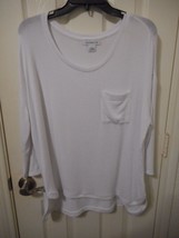 Women&#39;s Liz Claiborne Sweater White 3/4 Sleeve Size Large  NEW $38 - $16.02