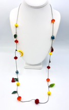 Betsey Johnson Multicolor Tropical Fruit Necklace - £29.58 GBP