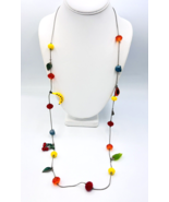 Betsey Johnson Multicolor Tropical Fruit Necklace - £29.58 GBP
