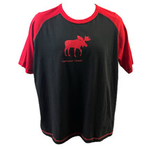 Lazy One Pajama Tee Red Black Moose Vancouver Canada Preshrunk Mens Size M NEW - £18.84 GBP