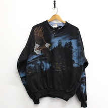 Vintage Art Unlimited Bald Eagle Sweatshirt XXL 2X - £74.56 GBP