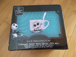 The Nightmare Before Christmas Jack Skellington 20 oz Ceramic Soup Mug - £23.59 GBP