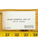 Sears Roebuck Et Co. au Détail Magasins Affaire Carte Dormont Pennsylvania - £32.90 GBP