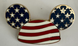 Mickey Mouse Stars Stripes Ear Hat American Flag Patriotic Disney Pin 46957 - $16.19 CAD