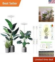 2 Pack Full-Spectrum Height Adjustable Grow Lights with 13ft Cord – Wate... - $85.99