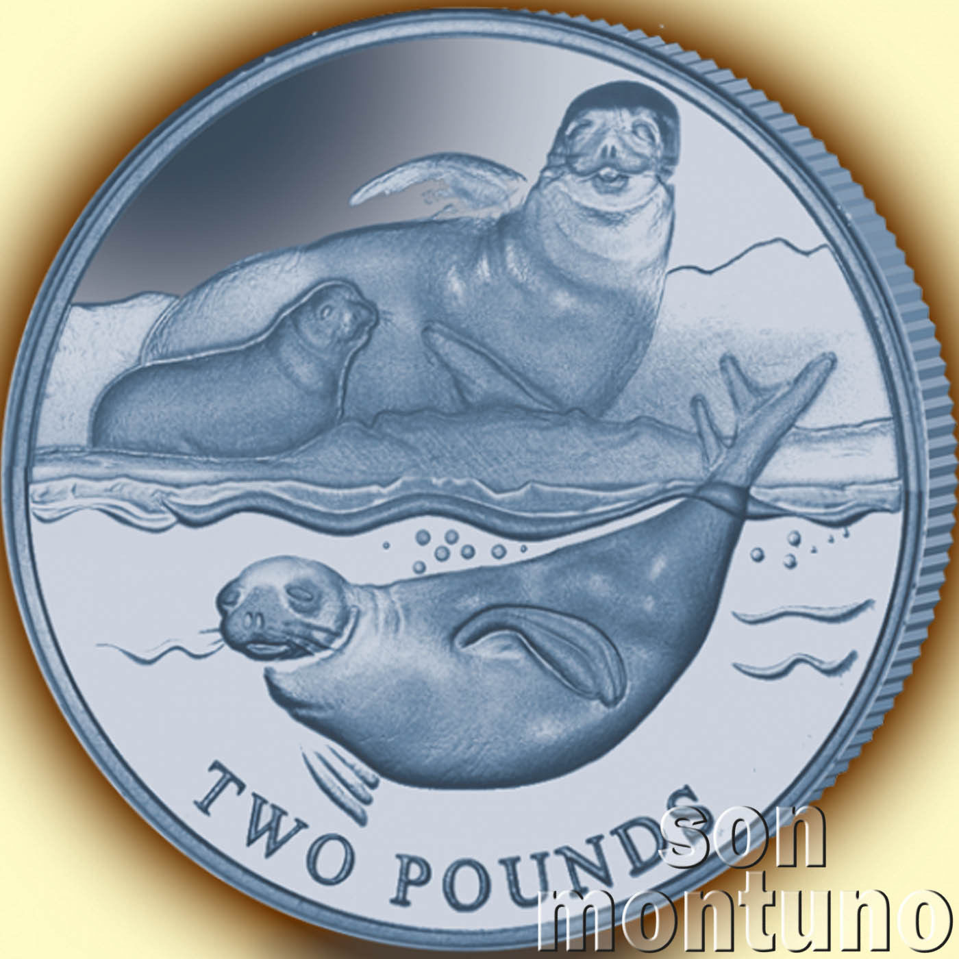 2017 CRABEATER SEAL - Blue TITANIUM Coin in BOX+COA British Antarctic Territory - $59.00