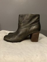 Cole Haan Metallic Womens Bronze Ankle Heeled Booties Boots Size 8.5 AA - £14.87 GBP