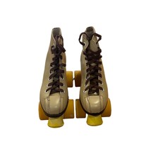 Vintage Bulldog Roller Skates Tan Leather Size 7 Made in USA - $79.99