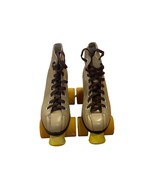 Vintage Bulldog Roller Skates Tan Leather Size 7 Made in USA - $79.99