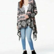 Boho Chic Open Front Tribal Aztec Long Knit Cardigan Sweater Western, Si... - $216.44 MXN