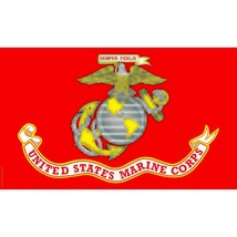 Patriotic United States Marine Corps Red Flag (2ft x 3ft) - £29.62 GBP