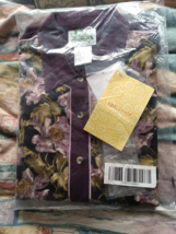 New Quacker Factory Womens Button Up Shirt with Floral Pattern Size M - £18.04 GBP