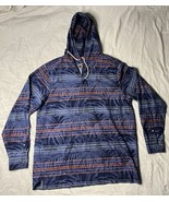 Tommy Bahama Pendleton Hoodie Men’s XLT Island Blue Serape Stripe Baja S... - €42,82 EUR